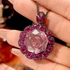 Black gold dried rose pendant with Chopin chain