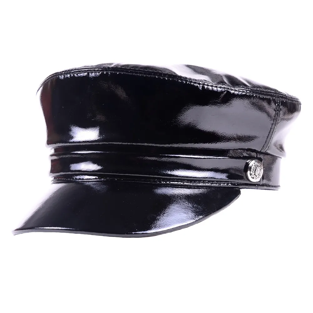 patent leather hat