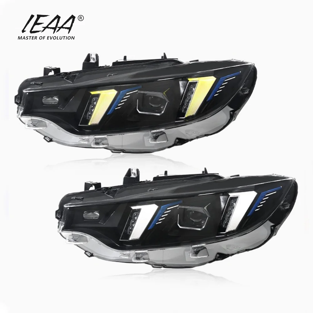 Bmw 4 시리즈 F32 F33 F36 F80 F82 420i 428i 헤드라이트 2013-2019용 G22 스타일 헤드 라이트 듀얼 컬러 LED 헤드라이트