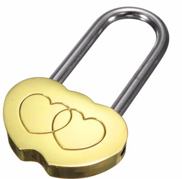 New Padlock Love Lock Engraved Double Heart Valentines Anniversary Day