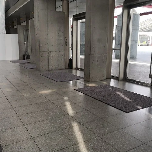 Machine Washable Nitrile Rubber Backed Loop Cut Pile White Blank Polyester Entrance Door Mat for Sublimation Printing