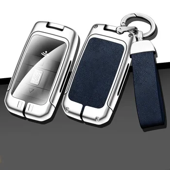 Luxury Zinc alloy leather TPU Car Control Key Cover for Rolls-Royce Phantom 2018 Black Badge Edition 2017 Keychain Case