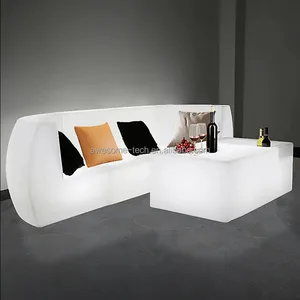 Colorful LED Luminous Color Change LED Dining Table for Living Room