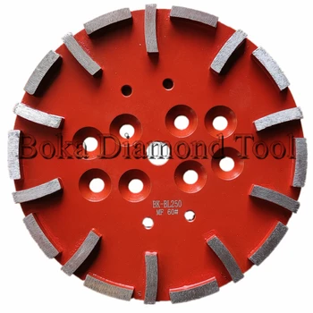 Factory Sales 10inch 250mm Blastrac Disk Polishing Plates Concrete Floor Diamond Grinding Disc Head For EDCO MK SPE