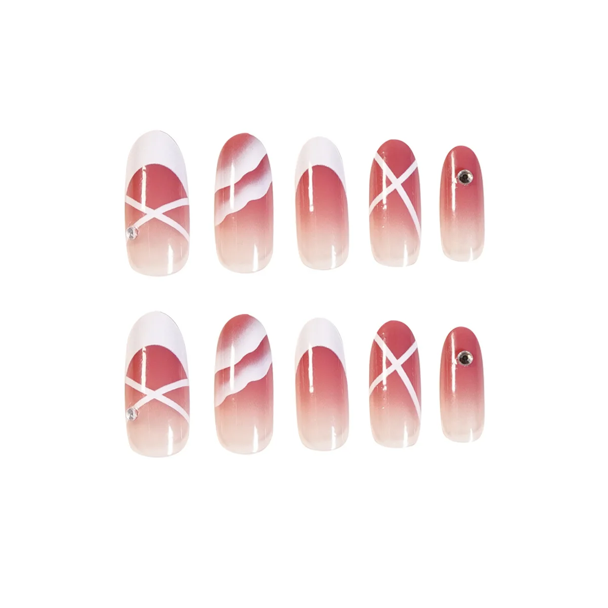 wholesale artificial full cover false nail tips press on nails with box for women
