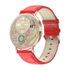 Cinturini in pelle rossa dorata