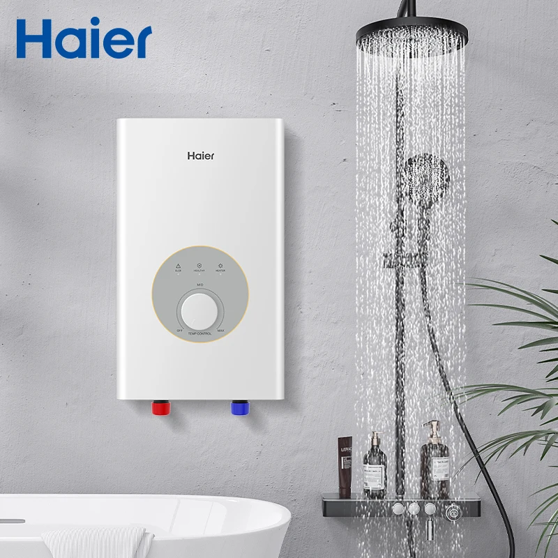 Haier 220v 4500w Mini Tankless Geyser Electric Instant Hot Water Heater for  Bathroom Kitchen Use