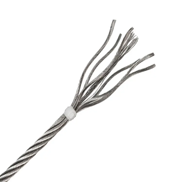 Cuerda de alambre de acero inoxidable AISI de alta resistencia 304 7*19 9 mm