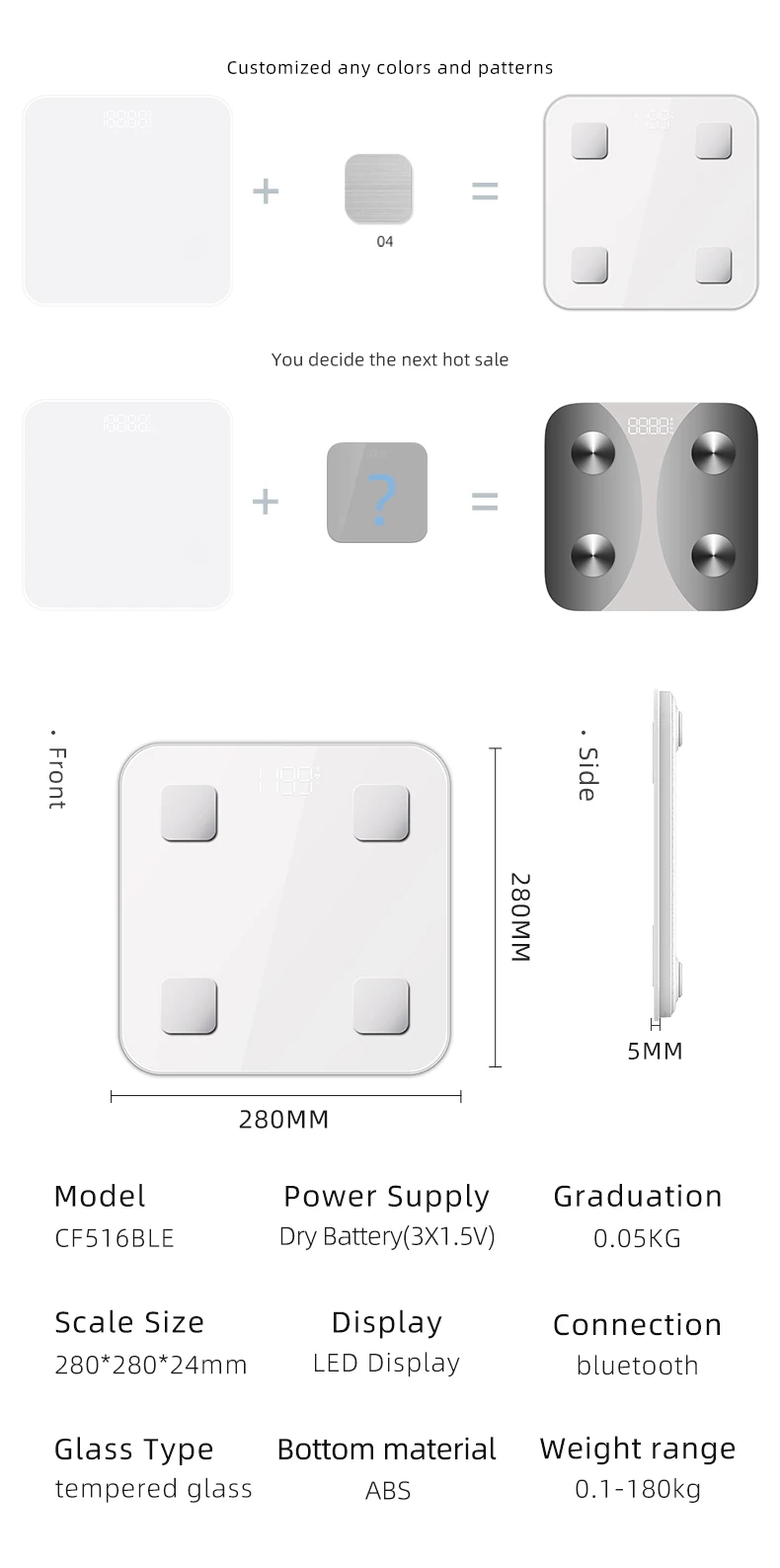 Body Mass Index Scale Digital Weight Intelligent Body Fat Analyzer ...