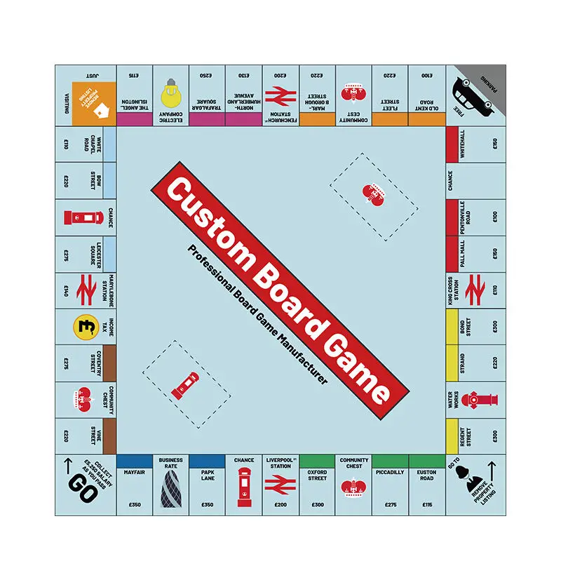 卸売Oem/odmボードゲームカスタムセットモノポリ、デジタル