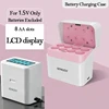 White+Pink:8 AA Charger