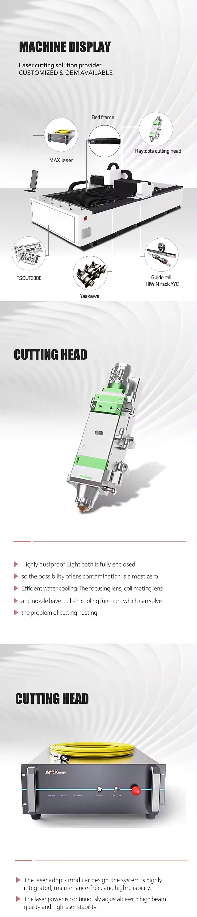 Exchange Platform CNC Fiber Laser Cutting Machine for Stainless Steel Hiwin Brand Cypcut Control System Supports AI BMP PLT