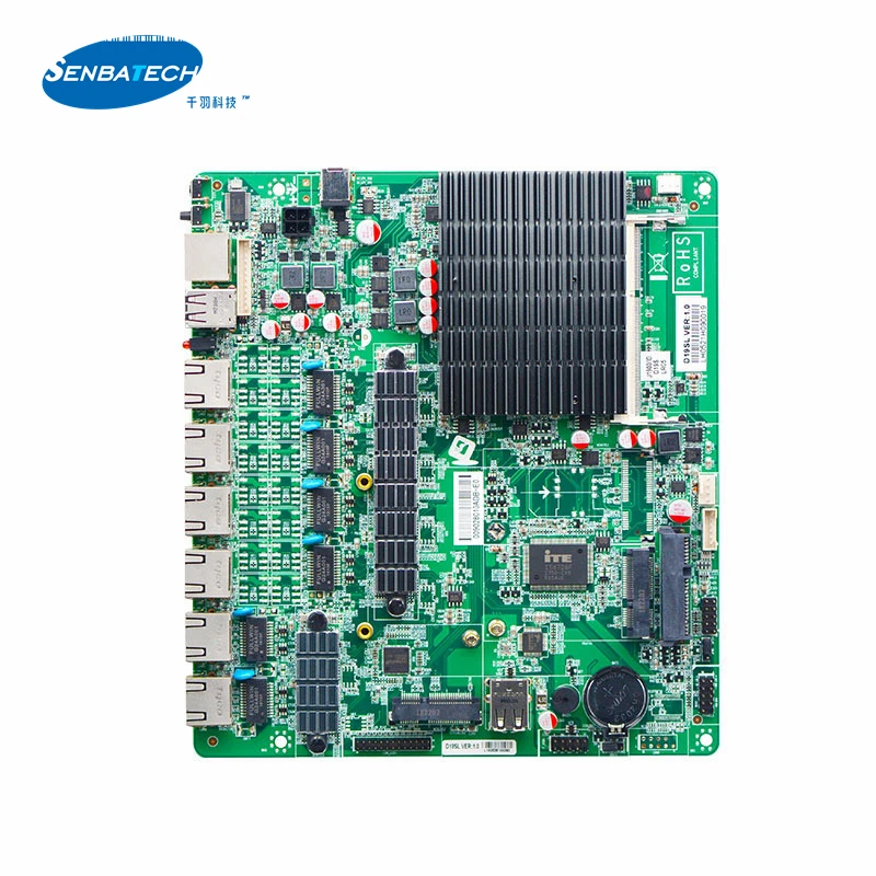 DDR3L Ram Compatible Motherboards with Celeron J1900 SIM Slot 6 GbE PS2 SOC Firewall Motherboard