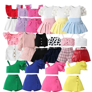Toddler Baby Kids Girls Fashion  Clothes Ruffle Strap Top Boho Floral Skirt Summer Outfit Clothes Two Piece Set