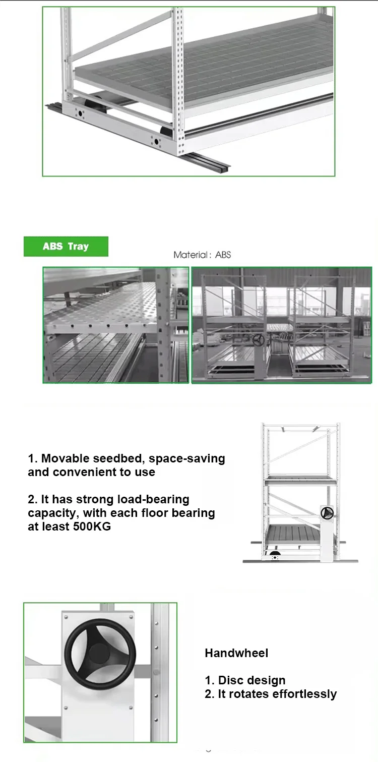 Modern Metal Mobile Vertical Farming Racks with 6-Tier Storage for ...