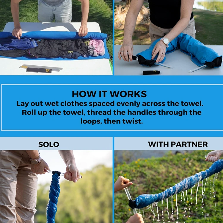 Ultra Light Clothes Wringer - Manual Hand Crank Laundry Wringer for Off Grid Living, Camping Towel Wringer for Drying Clothes