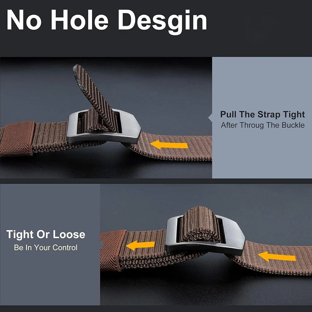 Tactical Heavy Duty Reinforced Nylon Belt for Men Adjustable Webbing Strap with Metal Buckle Tactical Belts