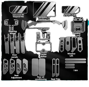 For Equation Leopard 8 Dashboard Navigation Display Screen Tempered Glass Rear Window Sticker protection Film