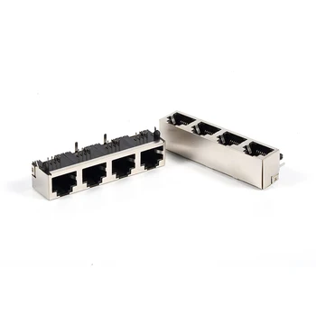 Push Fit Rj45 Rj45 Female Socket Push 1*8 Metal Connector Wall - Buy Rj45 Female ...