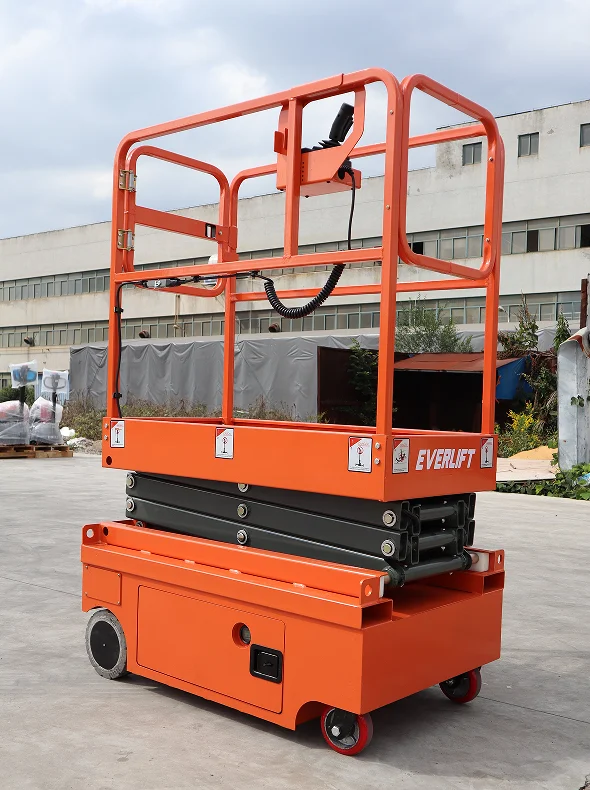 Ручные электрические ножницы платформа для аэронной работы с ручкой устройства тяги 500 кг 7 5 м 9 11 12 высота