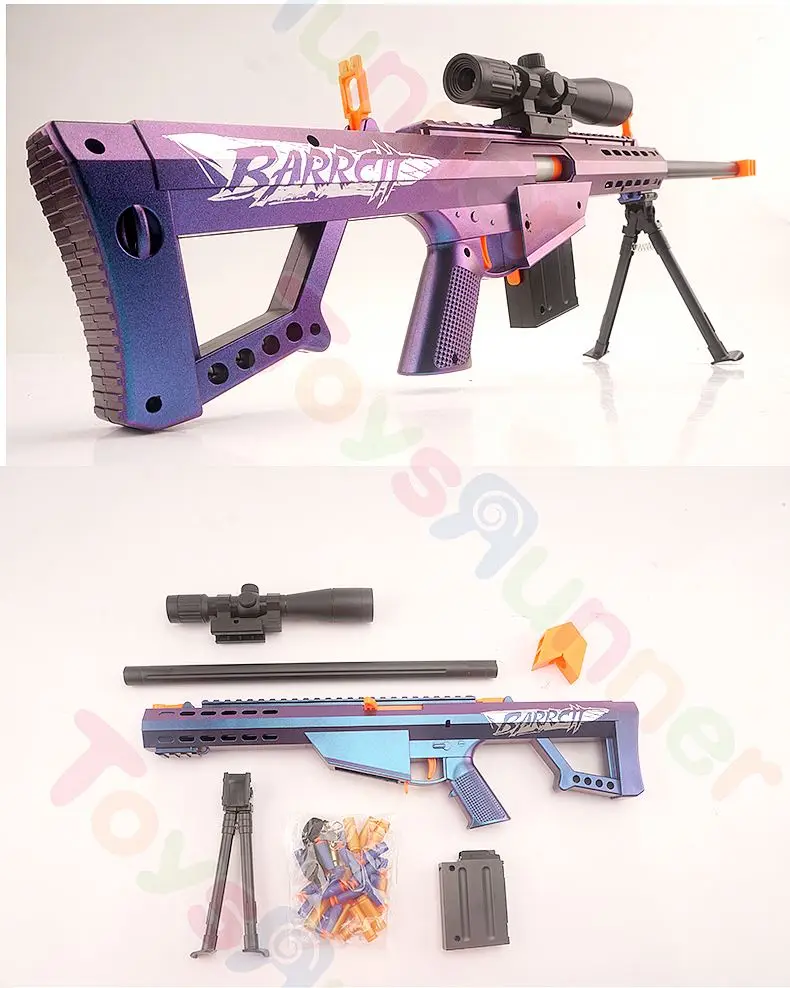 Anime Weapons Prop Toy Figure Soft Self-Defense Tactical Guns and Bullets Electric Shooting Feature Waterproof