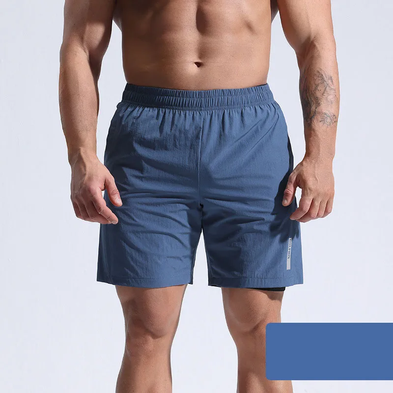 Men's Casual Shorts Solid Color Custom Printed Sports five Fiess Beach Pants Breathable Mesh Basketball Shorts73_voghion.com