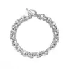 Steel silver double layer OT bracelet