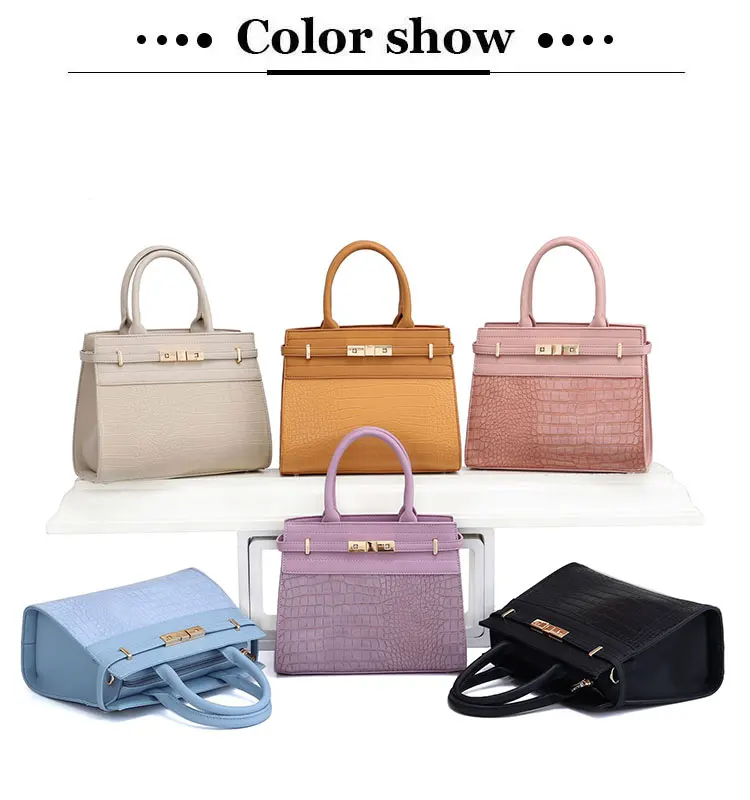 Fashion Crocodile Pattern Pu Leather Bags Women Handbags Ladies ...