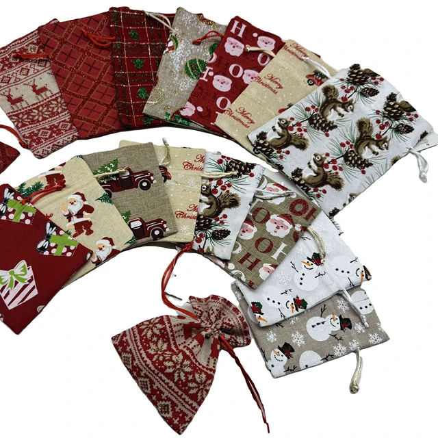 Christmas pattern sack series drawstring gift bag gift bag