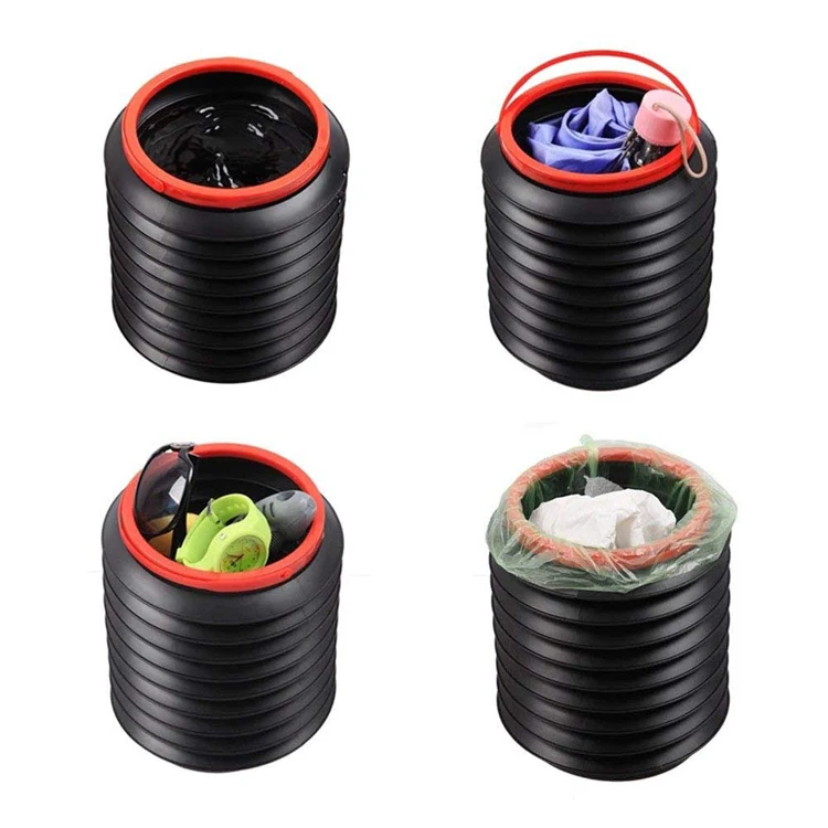 4L Portable Car Storage Box Waterproof folding collapsible bucket fishing bucket