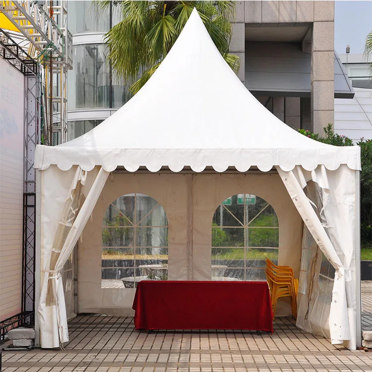 Economic Small Pagoda Tent Canopy White Marquee Pole Tents with Portable Aluminum Frame 10x10ft 20x20ft 30x30ft