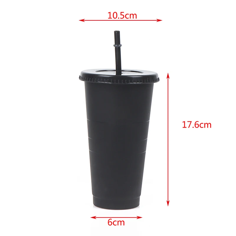 PP Injection cups with lids and straws hot drinks Tea Boba Coffee Custom printing cups details