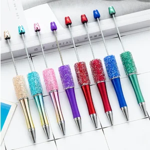 1.0mm Handmade DIY for Beaded Pens Colorful Bling Diamond Crystal Glitter Cute Sparkle Sports Pen Body Women's Gift Jewely