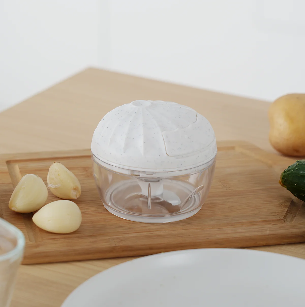 Mini Cordless Hand Pull Food Processor Salad Tool Adjustable High Speed Vegetable Chopper Garlic Cutter_voghion.com