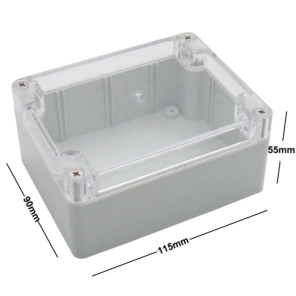 Waterproof 115*90*55MM Clear Cover Plastic Electronic Project Box EnclosureWTUS 
