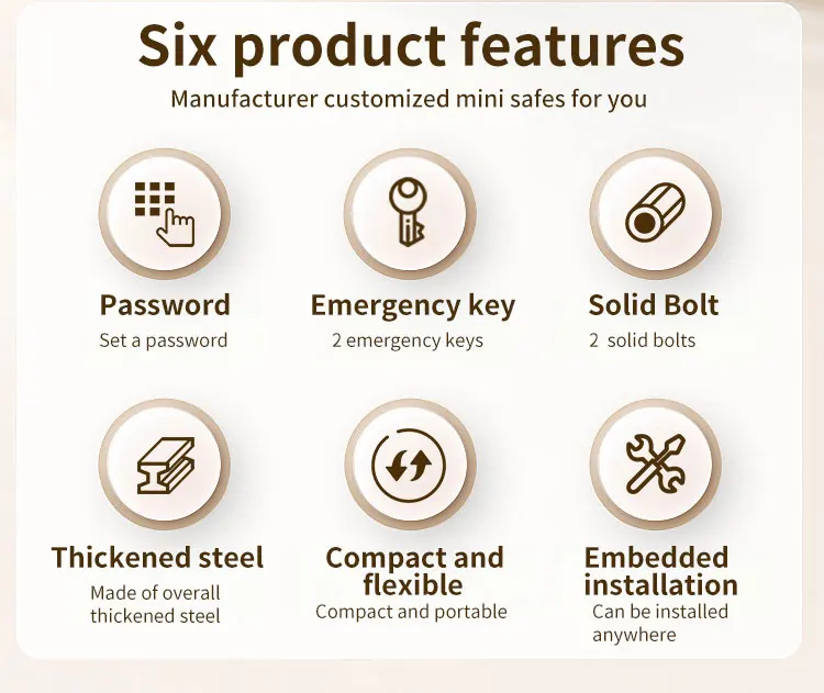 CEQSAFE Home Metal Steel Electronic Digital Security Combination Lock Kid Mini Safe details