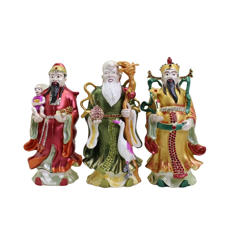 Fuk Luk Sau Three Star Gods Figurines - Chinese Blessing Ornaments