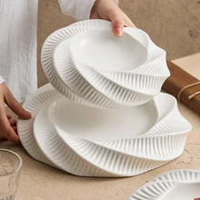 Kitchenware Dinnerware Bone Bowl Dinner Set Kitchen Accessories Western Ceramics China Ceramic White Plate