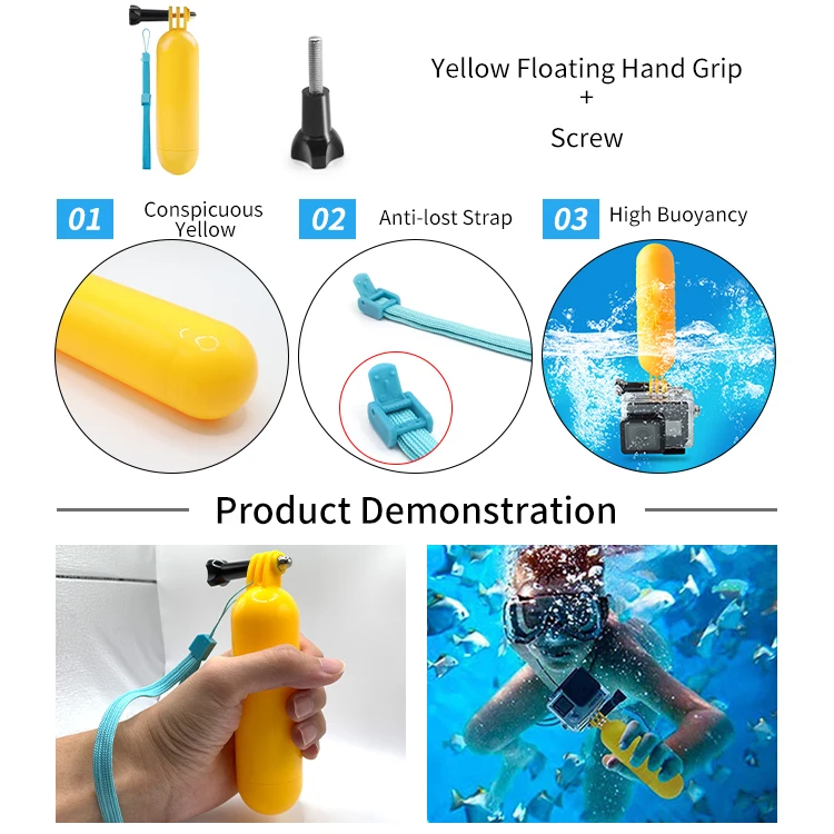 Набор аксессуаров для экшн-и спортивной камеры JUNNX 50 в 1, Go Pro Аксессуары для Gopro 10, 9, 8, 7, 6, 5, Hero 4, 3, 2, DJI, Xiaomiyi