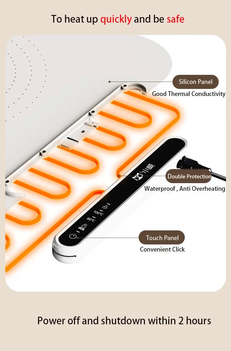 Hot Plates Keep Induction Trays Foldable Silicone Food Warmer Warming
