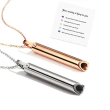 Stainless Steel Whistles for Stress Relief Meditation Mindfulness Breathing Yoga Titanium Steel Pendant Necklaces Wholesale