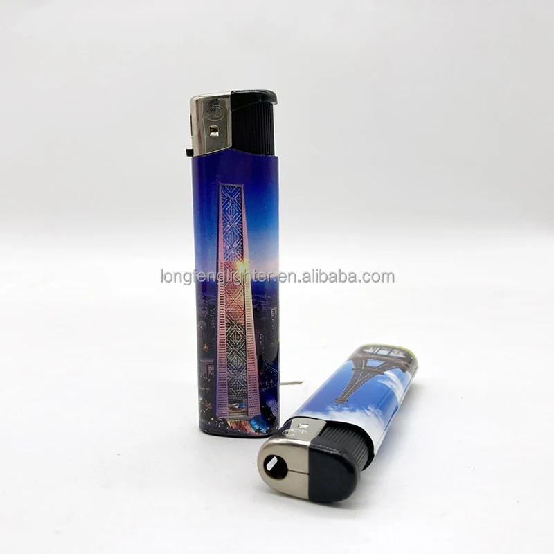 Китай оптовая продажа роскошная упаковочная бумага тонкая одноразовая сигаретная Зажигалка С кремневым пламенем