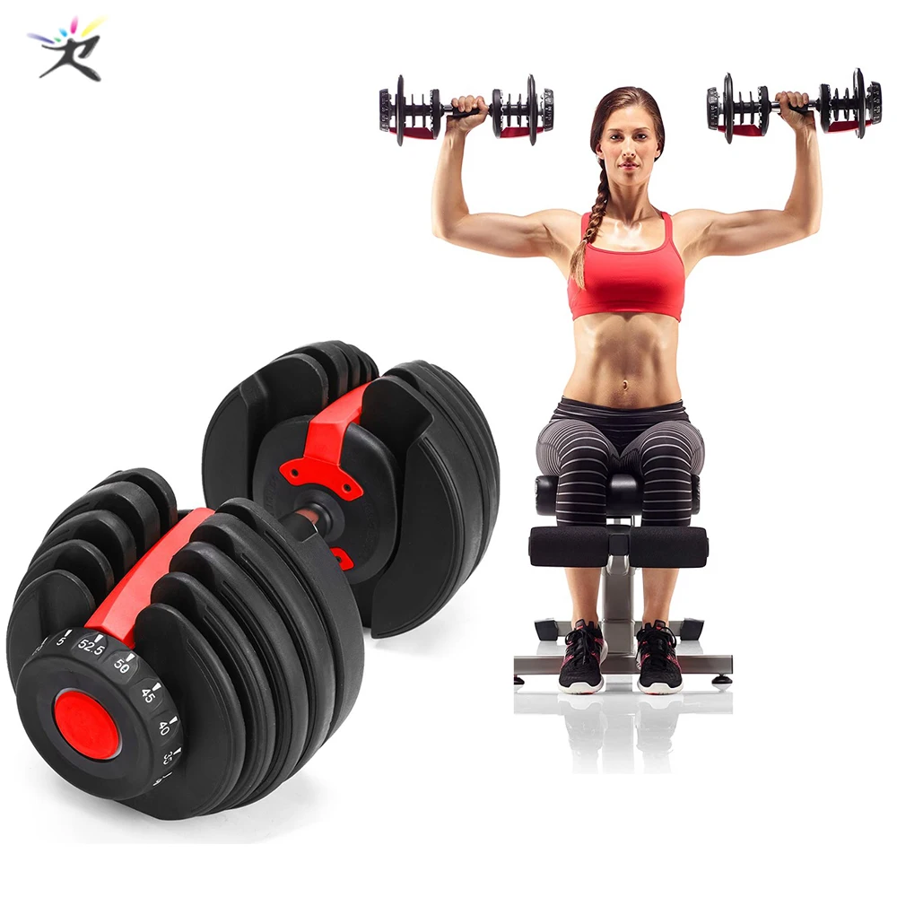 Набор регулируемых гантелей для фитнеса 24 кг 40 52 5 фунта 80 фунтов 90 набор 500 унисекс