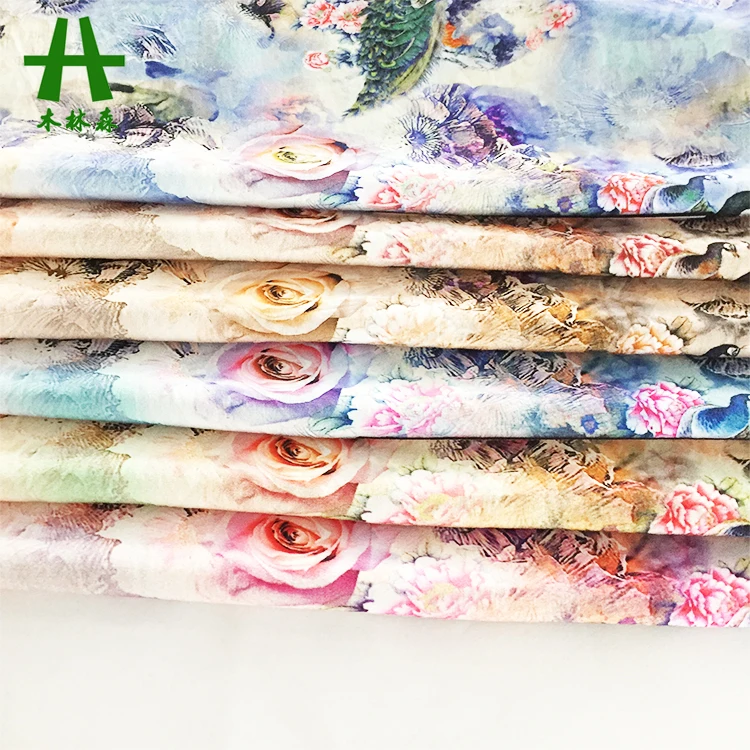 Ткань Mulinsen ткань 45s/30s вискоза для платья с цифровым принтом
