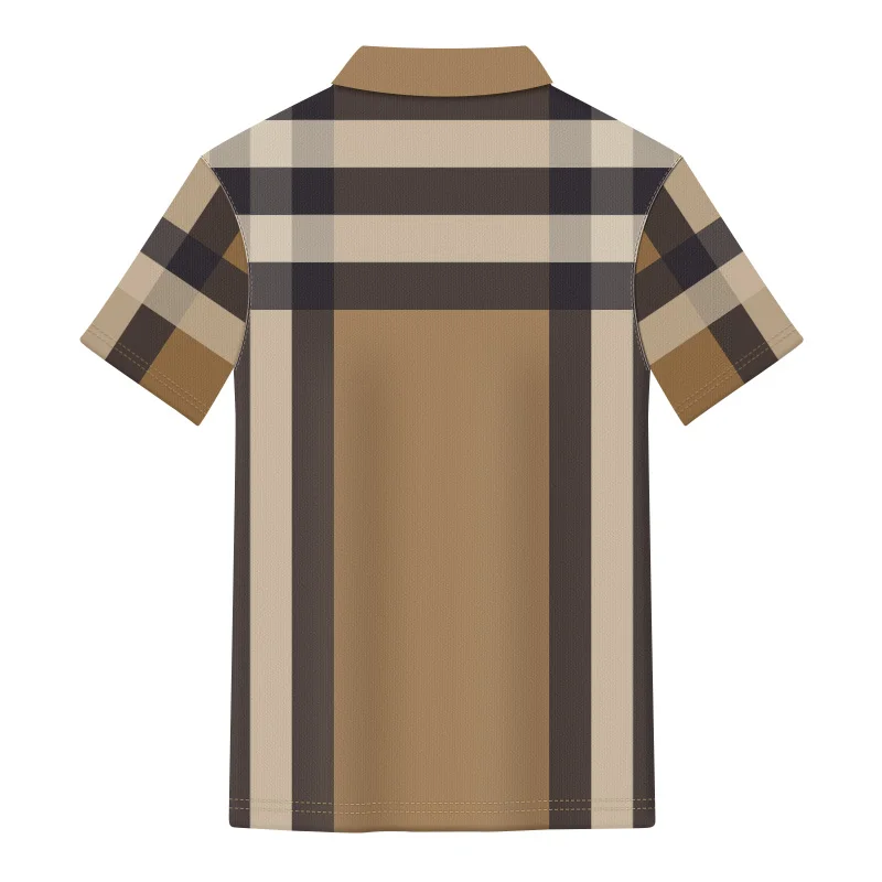 2024 2025 Spandex Polyester Cheap Shirts No Logo High Quality  Short Sleeve Casual Checkered Men's Polo Shirts