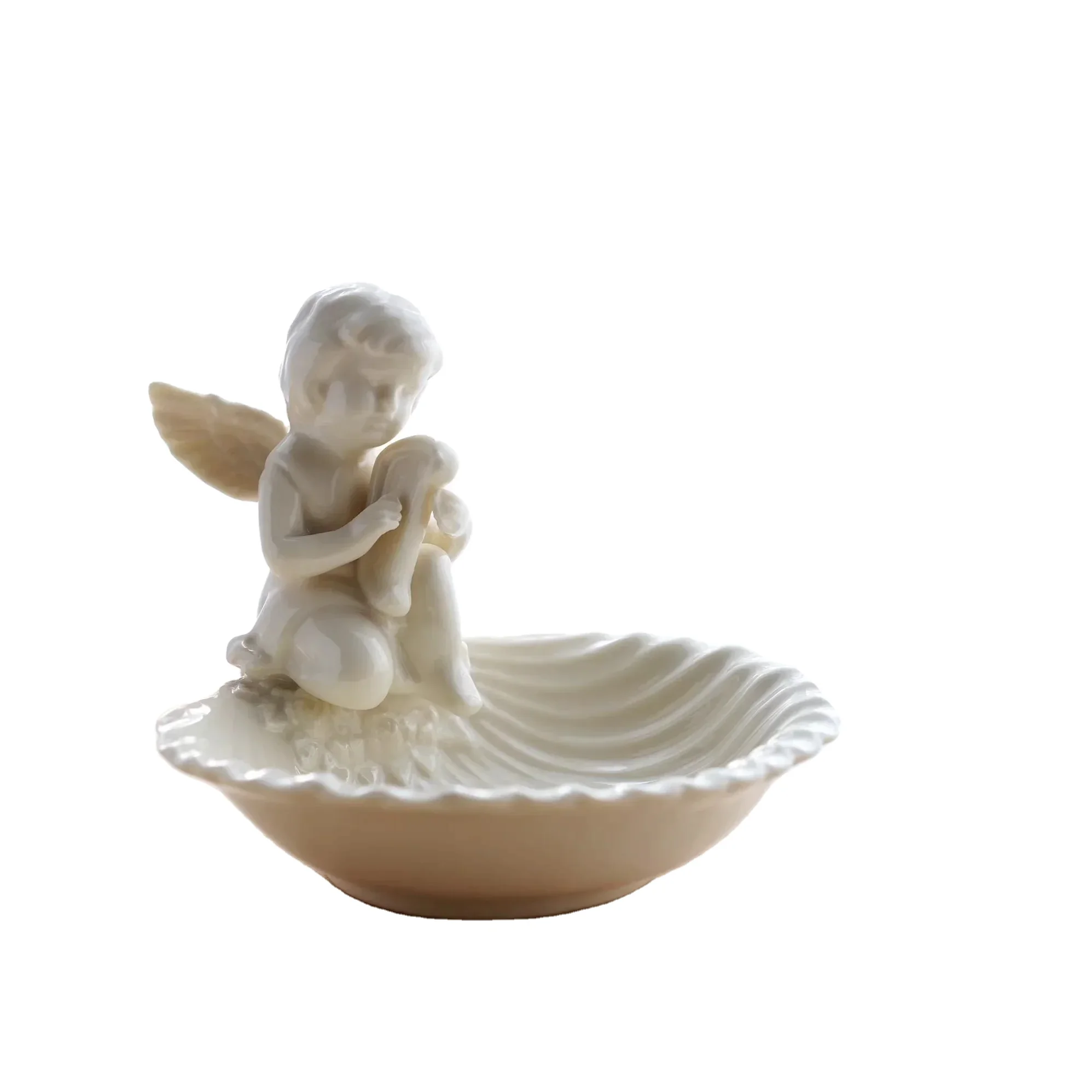 Ceeyoll Plateau Bijoux Blanc Céramique Plateau De Rangement Pour Bijoux Motif Teckel Objet Décoratif Convient Pour Ranger Bagues Boucles D'oreilles Broches Et Autres Bijoux