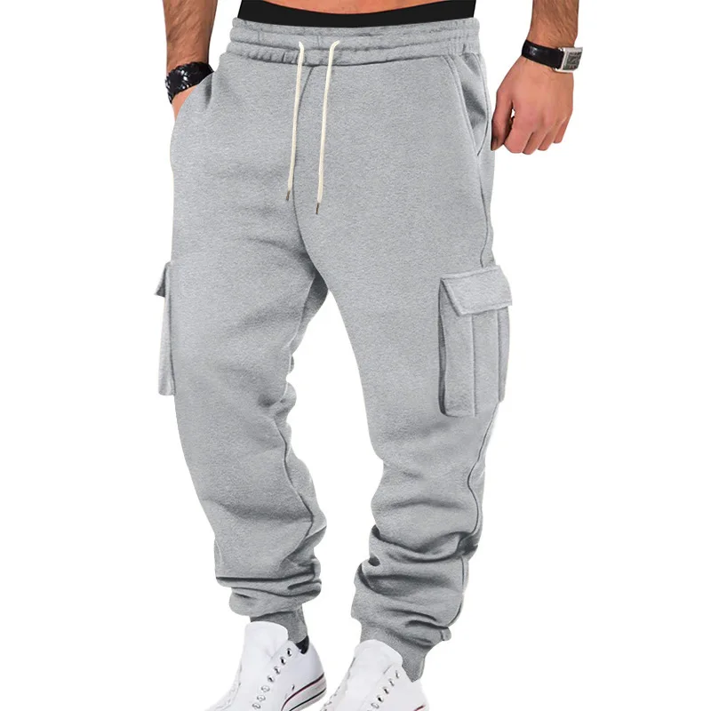 Salati Men's Casual Work Pants with Multiple Pockets and Drawstring Sport Casual Pants gallery 5