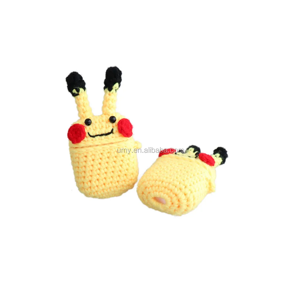 Милые вязаные Защитные чехлы для наушников