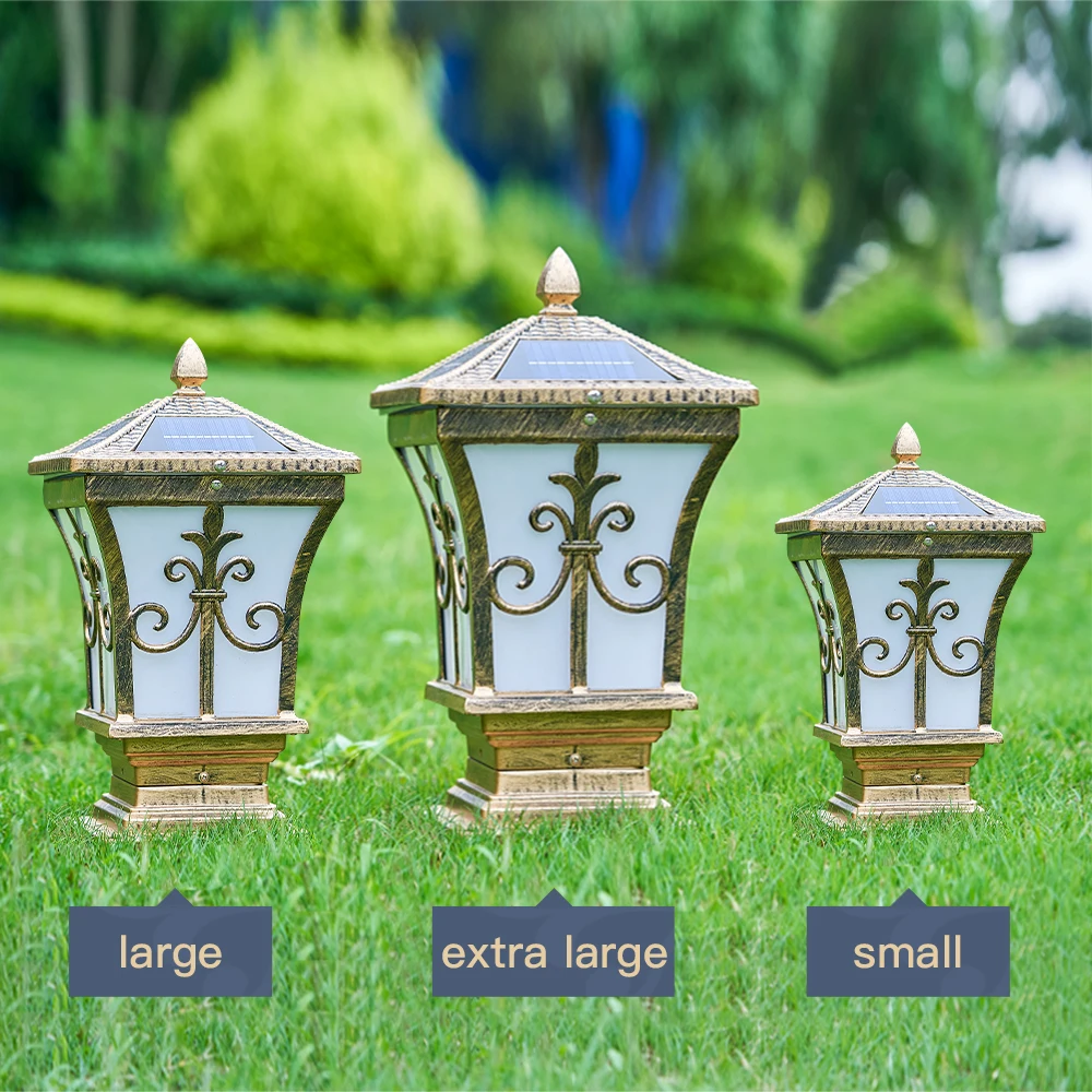 HIGH CLASS High Quality Classical Modern ABS Waterproof Outdoor Garden LED Solar Pillar Light
