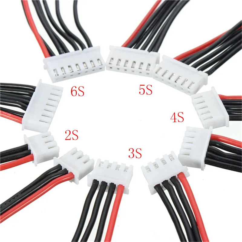 5PCS JST-XH 2S 3S 4S 5S 6S LiPo Câble d'extension pour
